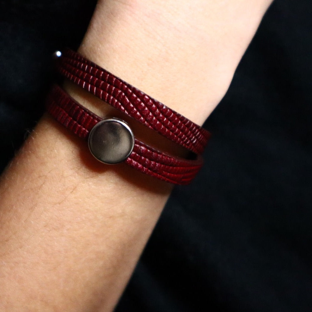 Bracelet Valkyrie Double Bordeaux